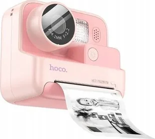 HOCO aparat fotograficzny dziecięcy z drukarką DV200 różowy - Aparaty natychmiastowe - miniaturka - grafika 1
