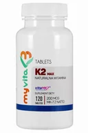 Witaminy i minerały - MyVita Witamina K2 Mk-7 Max 200Mcg Z Natto 120tabl. Myvita - miniaturka - grafika 1