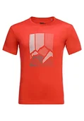 Koszulki męskie - Jack Wolfskin Koszulka Peak Graphic Strong Red M - miniaturka - grafika 1