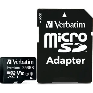 Verbatim Micro SDXC 256GB Class 10 UHS-1 + adapter SD (44087) - Karty pamięci - miniaturka - grafika 1