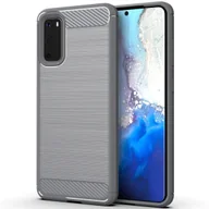 Etui i futerały do telefonów - Ochronne etui na telefon Samsung Galaxy S20 Case Cover Carbon Optics Grey - miniaturka - grafika 1