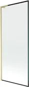 Parawany nawannowe - Mexen Next L parawan nawannowy 1-skrzydłowy 80 x 150 cm, czarny wzór, złoty szczotkowany - 895-080-000-03-70-55 - miniaturka - grafika 1