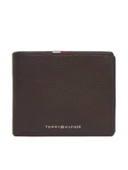 Portfele - Tommy Hilfiger Duży Portfel Męski Th Corp Cc & Coin AM0AM13740 Brązowy - miniaturka - grafika 1