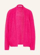 Swetry damskie - Summum Woman Dzianinowe Wdzianko Oversize Z Dodatkiem Moheru pink - miniaturka - grafika 1