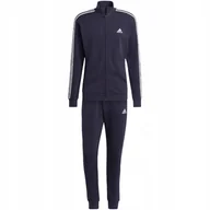 Dresy męskie - Dres męski adidas Basic 3-Stripes French Terry granatowy IC6765 M - miniaturka - grafika 1