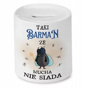 Skarbonka Dla Barmana na Urodziny Imieniny Prezent z Nadrukiem ze Zdjęciem - Skarbonki - miniaturka - grafika 1