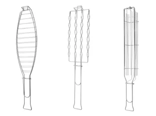 GRILLMEISTER Uchwyt do grillowania ryb/kiełbasek, 2 sztuki - Akcesoria do grilla - miniaturka - grafika 1