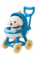 Zabawki interaktywne dla dzieci - INTERAKTYWNE ZWIERZĄTKO PIESEK CICHO SZCZEKA MACHA OGONKIEM + WÓZEK LK012B - miniaturka - grafika 1