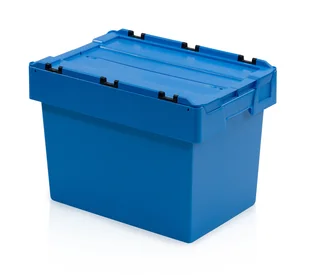 B2B Partner Skrzynka plastikowa z wiekiem, 600x400x440 mm 256109 - Pojemniki przemysłowe - miniaturka - grafika 1