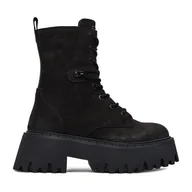 Botki damskie - Trzewiki G-Star Raw CEO-WI34-MANYA-03 Czarny - miniaturka - grafika 1