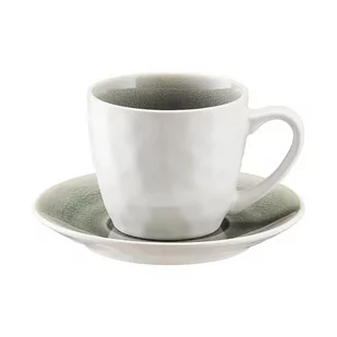 Filiżanka Z Kamionki Szara 240 Ml Ze Spodkiem Opal Grey Villa Italia - Filiżanki - miniaturka - grafika 1