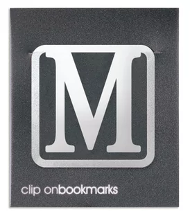 IF Metalowa zakładka Litera M Clip-on - Zakładki do książek - miniaturka - grafika 1