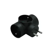 Przedłużacze i rozgałęźniki - Rozgałęźnik 3x16A+Z Czarny - miniaturka - grafika 1