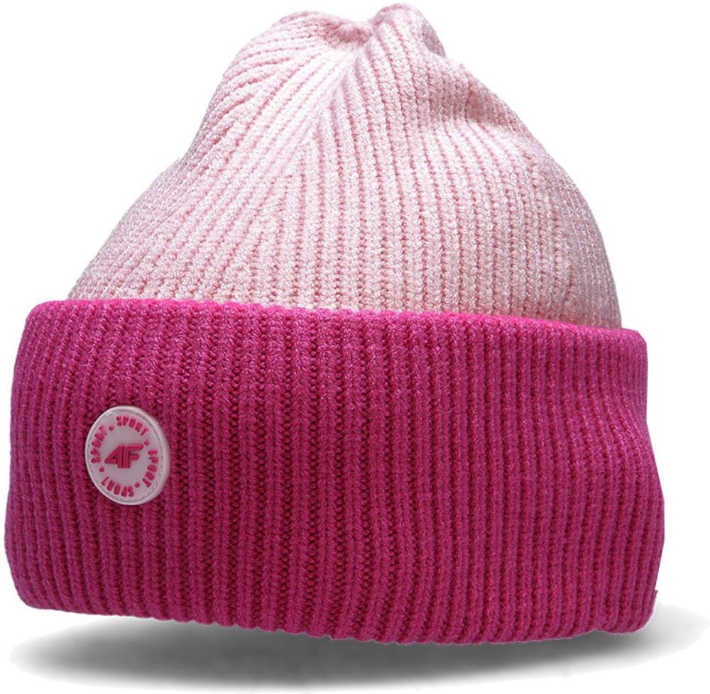 Czapka dziewczęca 4F JAW23ACAPF262 - jasny róż Jeden rozmiar