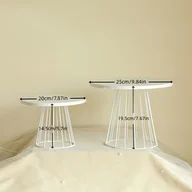 Inne - TEMU 2 Zestawy Eleganckich Stojaków Do Prezentacji Ciast I Przekąsek W Stylu Europejskim Z Metalowymi Pedestalami I Wysokimi Talerzami - Idealne Do - miniaturka - grafika 1