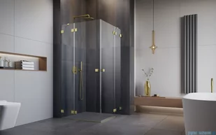 Radaway Essenza Pro Brushed Gold Kdd kabina 80x100cm szczotkowane złoto 10096080-99-01L/10096100-99-01R - Kabiny prysznicowe Radaway Essenza Pro Brushed Gold Kdd kabina 80x100cm szczotkowane złoto 10096080-99-01L/10096100-99-01R - Kabiny prysznicowe - miniaturka - grafika 3