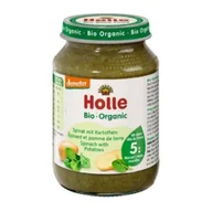 Dania dla dzieci - HOLLE Bio Organic Danie dla niemowląt Szpinak-ziemniak 5m+, 190g - miniaturka - grafika 1