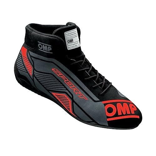 Omp Buty sportowe unisex My2022 czarne/czerwone, rozmiar 42 Fia 8856-2018 buty do łodzi, standardowe, UE