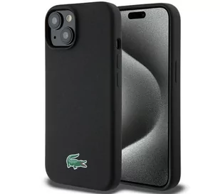 Lacoste LCHMP15MSLOK Hardcase Silicone MagSafe do iPhone 15 Plus Czarny - Etui i futerały do telefonów - miniaturka - grafika 1