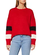 Swetry damskie - Herrlicher Karina Fleece Wool sweter damski, Wielokolorowy (Red 13), M - miniaturka - grafika 1