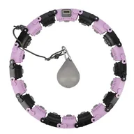 Pozostały sprzęt i akcesoria do ćwiczeń - HULA HOP Z OBCIĄŻNIKIEM I LICZNIKIEM FH04 VIOLET/BLACK  STOCK - miniaturka - grafika 1