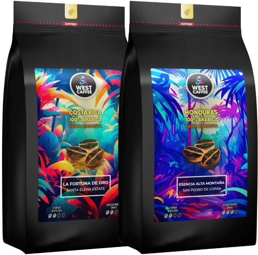 Kawa Ziarnista West Caffee ZESTAW 2kg Kostaryka + Honduras