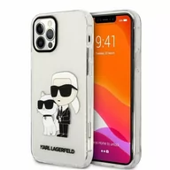 Etui i futerały do telefonów - Etui ochronne na telefon Karl Lagerfeld KLHCP12MHNKCTGT do Apple iPhone 12 /12 Pro 6,1" transparent hardcase Gliter Karl&Choupette - miniaturka - grafika 1