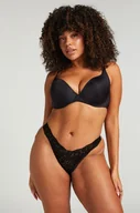 Majtki damskie - Hunkemöller Marina Extra Low Thong Czarny - miniaturka - grafika 1