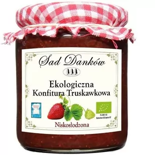 Sad Danków Ekologiczna konfitura truskawkowa niskosłodzona 270g 565 - Dżem - miniaturka - grafika 1