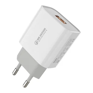 WK Design ładowarka sieciowa Quick Charge 3.0 2,4 A 18 W + kabel USB - Lightning biały (WP-U57 Lightning white) - Kable USB - miniaturka - grafika 3