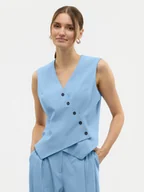 Kamizelki damskie - Vero Moda Kamizelka Liba 10324631 Błękitny Regular Fit - miniaturka - grafika 1