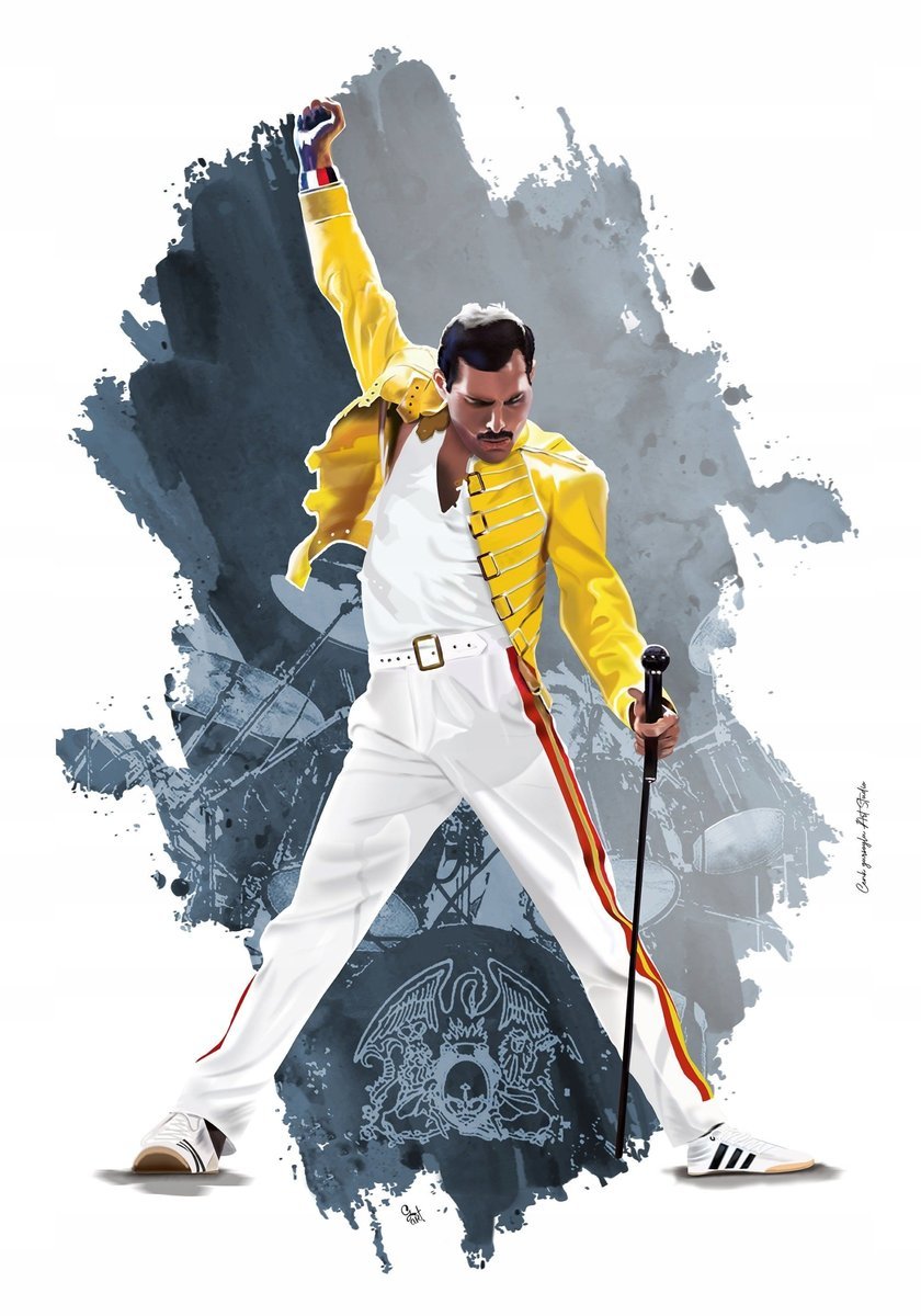 PODKŁADKA POD MYSZ Nadruk 22x18 cm Unikatowy Queen Freddie Mercury Prezent