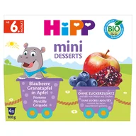 Desery dla dzieci - HiPP Mini Deser Bio, jabłka, jagody, granaty, po 6 miesiącu, 4 x 100 g - miniaturka - grafika 1