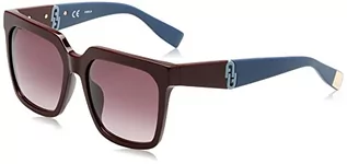 Okulary przeciwsłoneczne - Furla Unisex SFU594 okulary przeciwsłoneczne, bordowe, rozmiar 55, bordowy, 55 - grafika 1