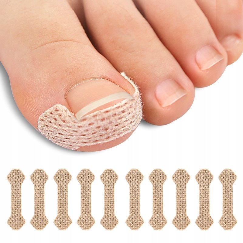 Plastry na wrastające paznokcie klamra paski paznokieć 10 szt