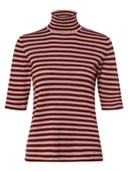 Swetry damskie - Max Mara Leisure Sweter damski Kobiety wełna ze strzyży różowy|czerwony|wielokolorowy w paski, S - miniaturka - grafika 1