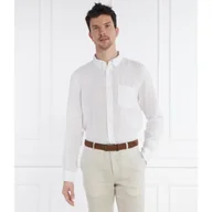 Koszule męskie - HUGO Lniana koszula Ermann | Straight fit - miniaturka - grafika 1