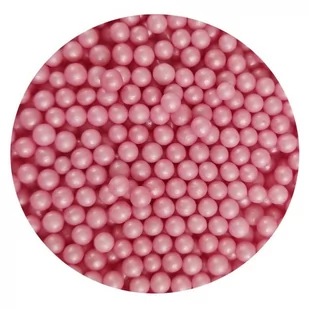 POSYPKA PEREŁKI CUKROWE PERŁOWE - różowe 4mm - 50g - Dodatki do ciast w proszku - miniaturka - grafika 1