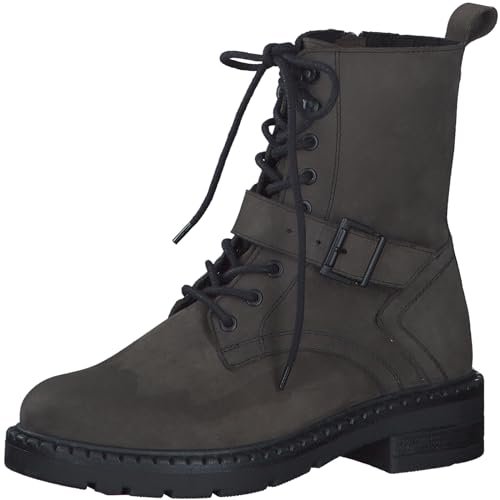 MARCO TOZZI Buty damskie Bootie Laced 2-25234-43 półdługie kozaki, Anthracite N C, 37 EU