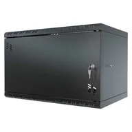 Szafy rack - Szafa wisząca Standard 19" 6U, 350mm, drzwi metalowe, czarna - miniaturka - grafika 1
