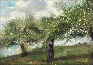 Plakaty - Galeria Plakatu, Plakat, Girl Picking Apple Blossoms, Winslow Homer, 84,1x59,4 cm - miniaturka - grafika 1