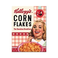 Dekoracje domu - Art Nostalgic 14368 Girl płatki kukurydziane kelloggs Collage | retro Magnet | Magnes na lodówkę | Vintage | 6 x 8 cm 14368 - miniaturka - grafika 1