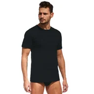 Koszulki męskie - Koszulka Authentic 202 New czarna Cornette-4XL - miniaturka - grafika 1