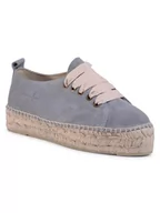 Espadryle damskie - Manebi Espadryle Sneakers D A C.1 E0 Szary - miniaturka - grafika 1