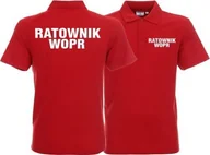 Odzież robocza - Promostars LPP - Koszulka Polo męska RATOWNIK WOPR czerwona - miniaturka - grafika 1
