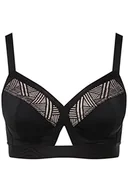Biustonosze - Ulla Popken Damski biustonosz Soft-Bra, Wonder-Cross, Schwarz, 115C - miniaturka - grafika 1