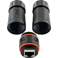 Adaptery i przejściówki - Schwaiger NWDK16533 wtyczka RJ45 Czarny - miniaturka - grafika 1