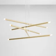 Lampy sufitowe - Aldex Tubo lampa wisząca 10-punktowa mosiądz 1072M40 - miniaturka - grafika 1