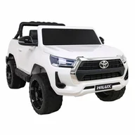 Pojazdy elektryczne dla dzieci - Toyota hilux na akumulator dla dzieci biały + napęd 4x4 + pilot + 2 bagażniki + radio mp3 + led kod: RA-PA.DK-HL860.BIA + Sprawdź na SuperWnetrze.pl - miniaturka - grafika 1
