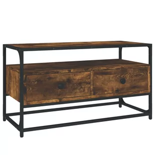 Szafka pod TV, przydymiony dąb, 80x35x45 cm Lumarko! - Szafki RTV - miniaturka - grafika 3